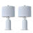 24'' White Ceramic  Table Lamp (Set Of 2)
