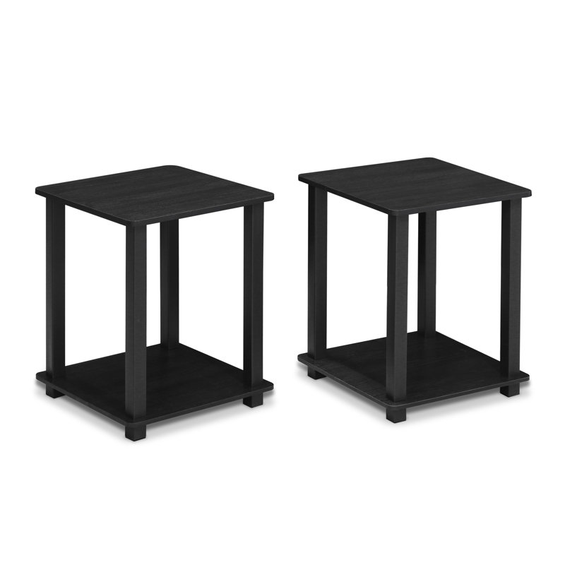Ensemble de tables de bout avec rangement Bianco, Americano, Noir