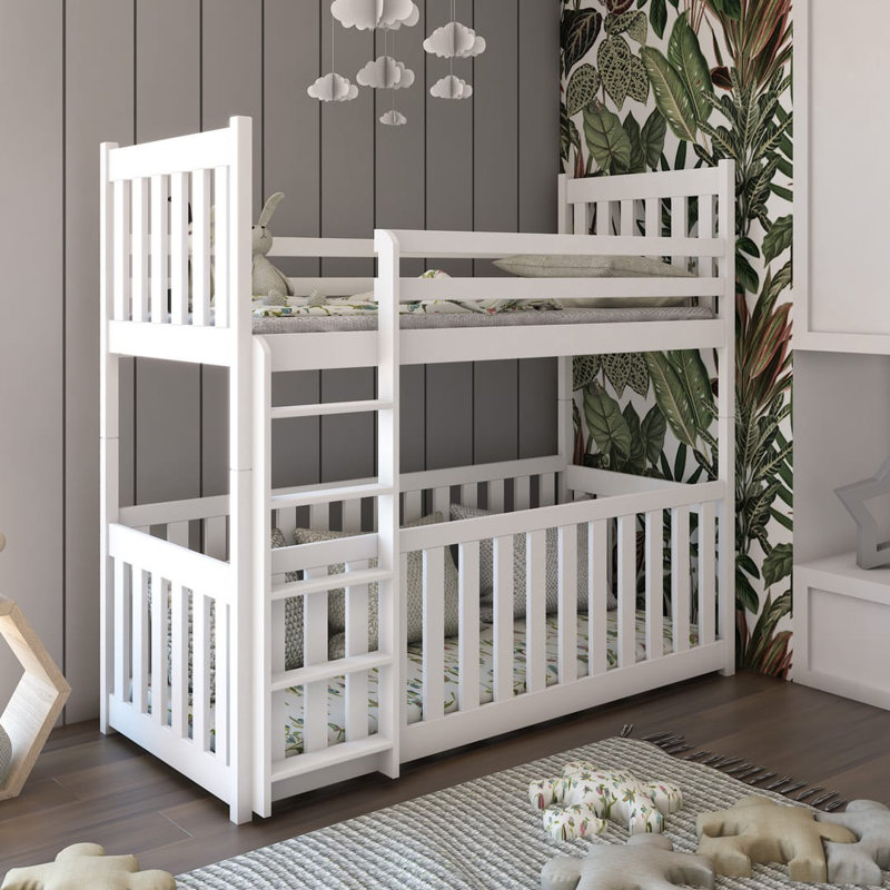Moa 90 X 190cm Bunk Bed with Built-in Ladder Included, Pine