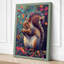 Squirrel Among Flowers Boho - Wrapped Canvas-1512833564-1512833574