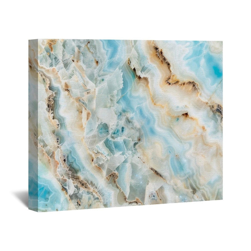 Stone Pattern Canvas Wrap - Agate Wall Decor, 16" H x 16" W