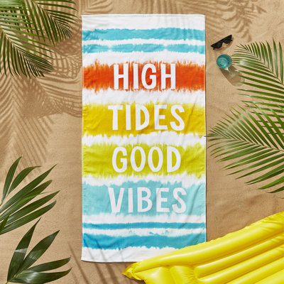 Tye Die Vibes 100% Cotton Beach Towel