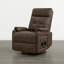 Chaise pivotante manuelle de 25,2 po avec pochette de rangement, plateau rabattable et porte-gobelets doubles-129339223