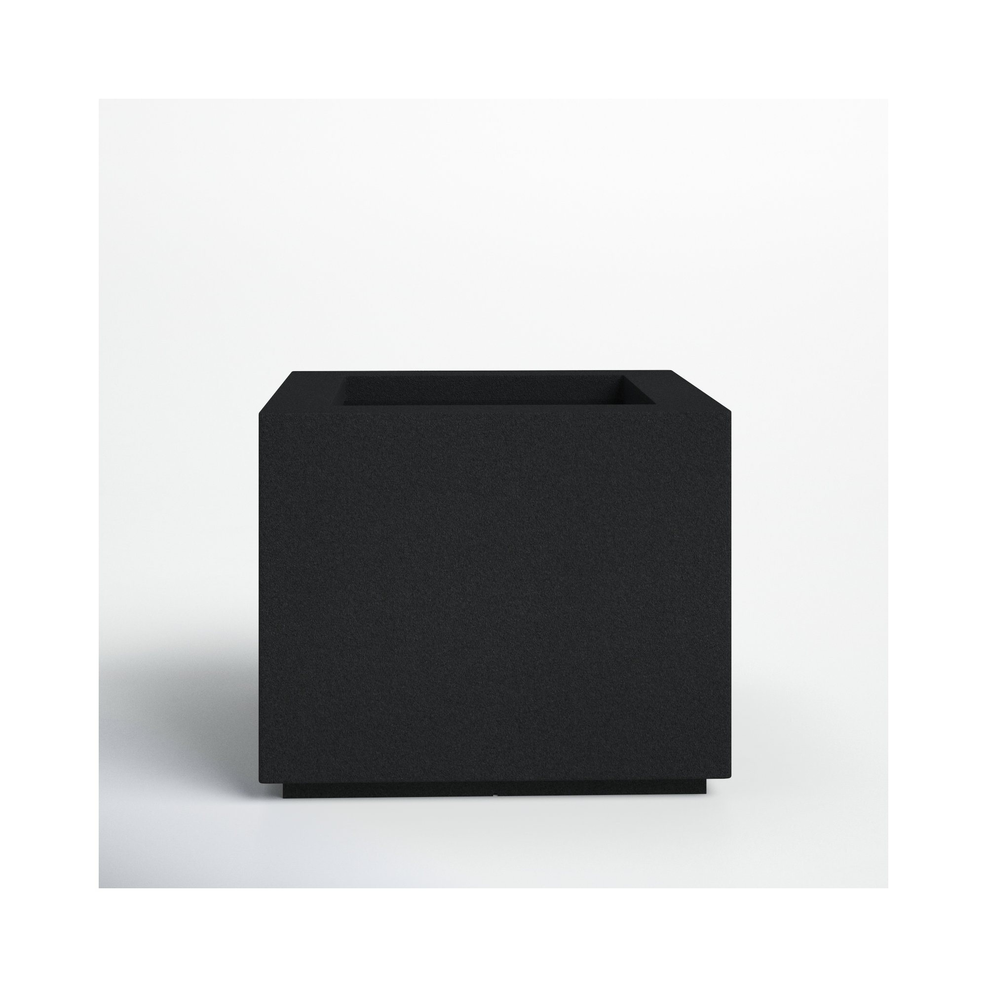 Gita Large Lightweight Outdoor 23" x 23" x 19" Square Planter Box, Black