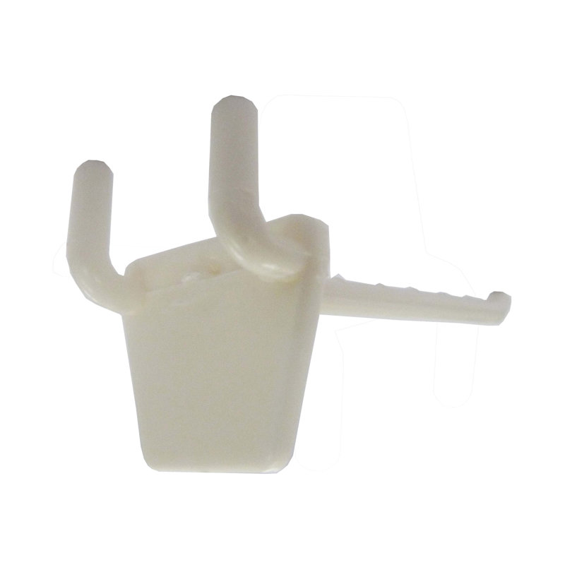 Plastic Peg Hook 4-1/2" Plastic Peg Hook in White Plastic