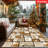 Marble-Inspired Indoor/Outdoor Area Rug with Non-Slip Rubber Backing, Machine Washable Polyester Carpet-891020971