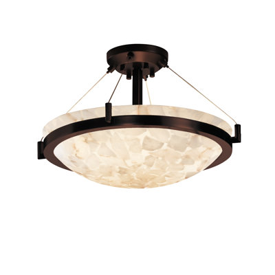 Plafonnier semi-encastré 3 lumières 21" unique/à cuves Asae