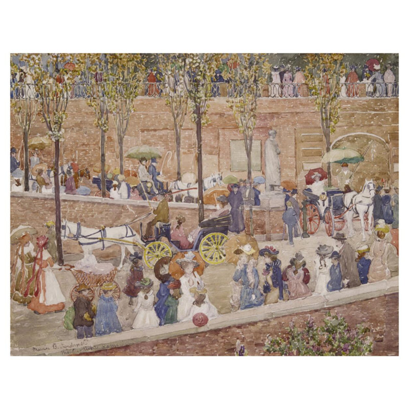 «Monte Pincio Rome» par Maurice Brasil Prendergast - estampe numérique, H 32 po x l 40 po
