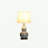19.5" In Mirror Glass Mosaic Polyresin Table Lamp
