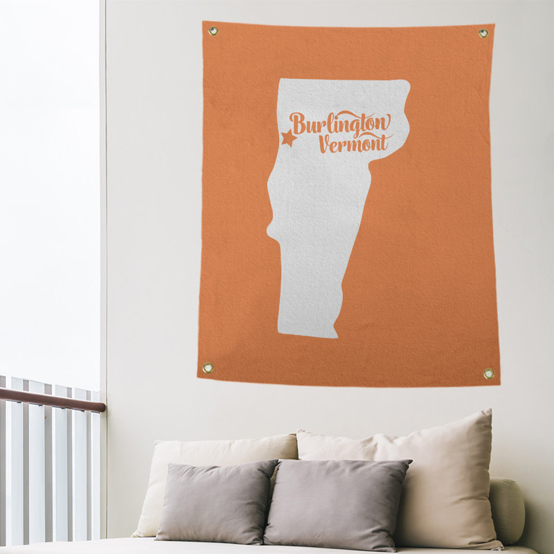 Polyester Tapestry, 80" H x 59" W, Orange
