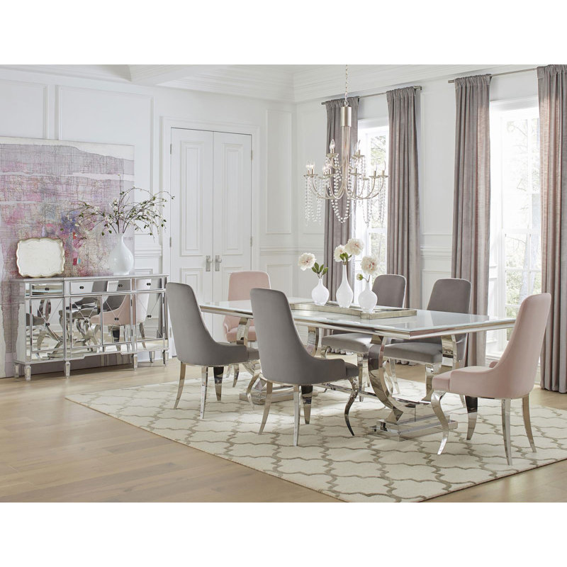 Of 2 Pink Velvet Side Chairs - Legs, Comfortable Option Upholstered Dining (2 Chairs) Modern Legs And Back