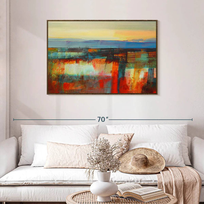 Lumière tôt le matin, Cadre flottant noyer, 43 po x 29 po