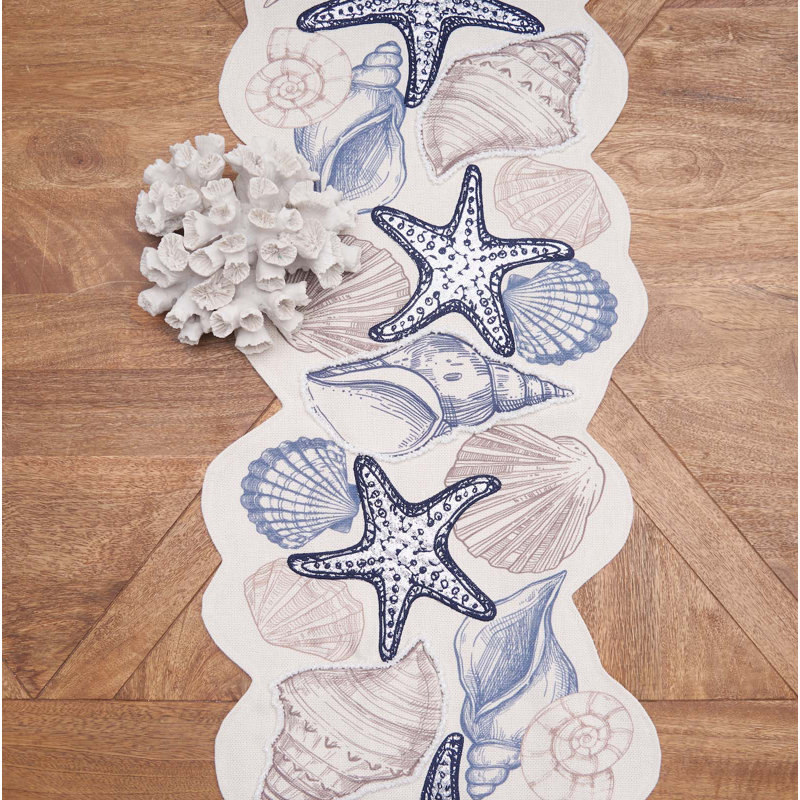 Vintage Shells Collection Novelty Shaped Table Runner