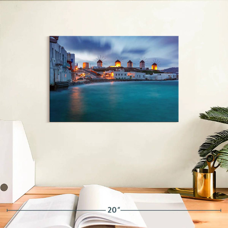 Gillard Mykonos Seaside Windmills, H 8 po x l 12 po