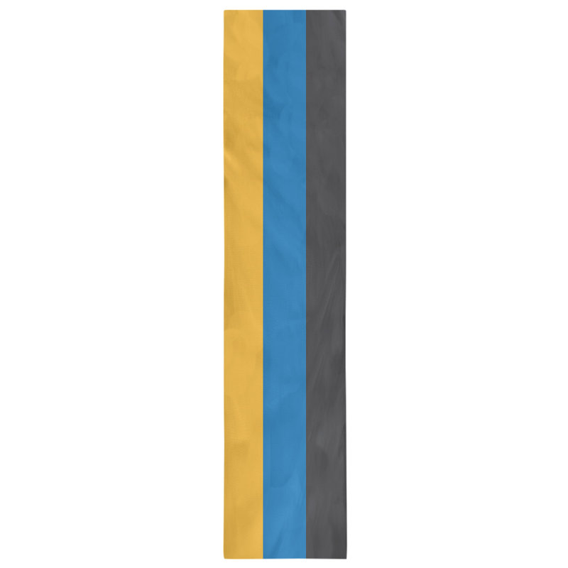 Golden State Basketball Table Runner, Golden Yellow/Royal Blue/Slate, Cotton Twill, 72" L x 16" W