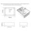 Lavabo rectangulaire de salle de bain 48 x 38 cm (19 x 15 po) en porcelaine blanche, installation facile