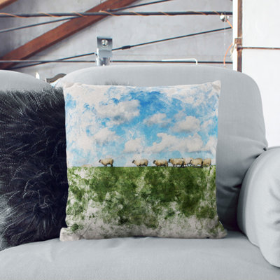 Flock Of Sheep Vol.4 Square Throw Cushion