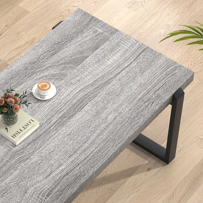 Table basse 44 po Hulstein, 17" H x 44" W x 23.6" D, Gris clair