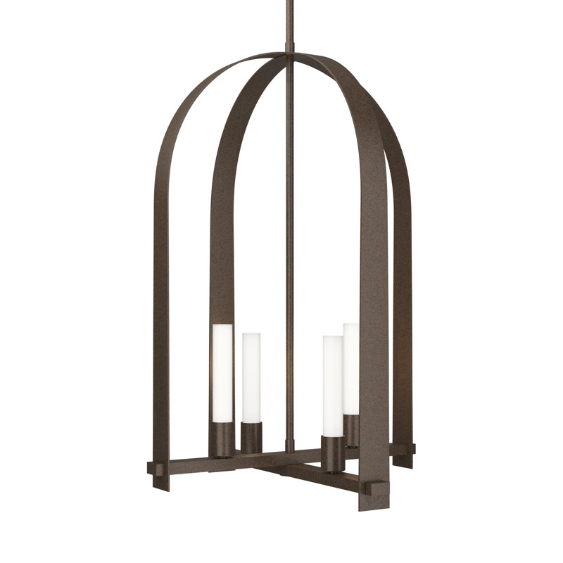 Triomphe 4 - Light Lantern Geometric Chandelier, Bronze
