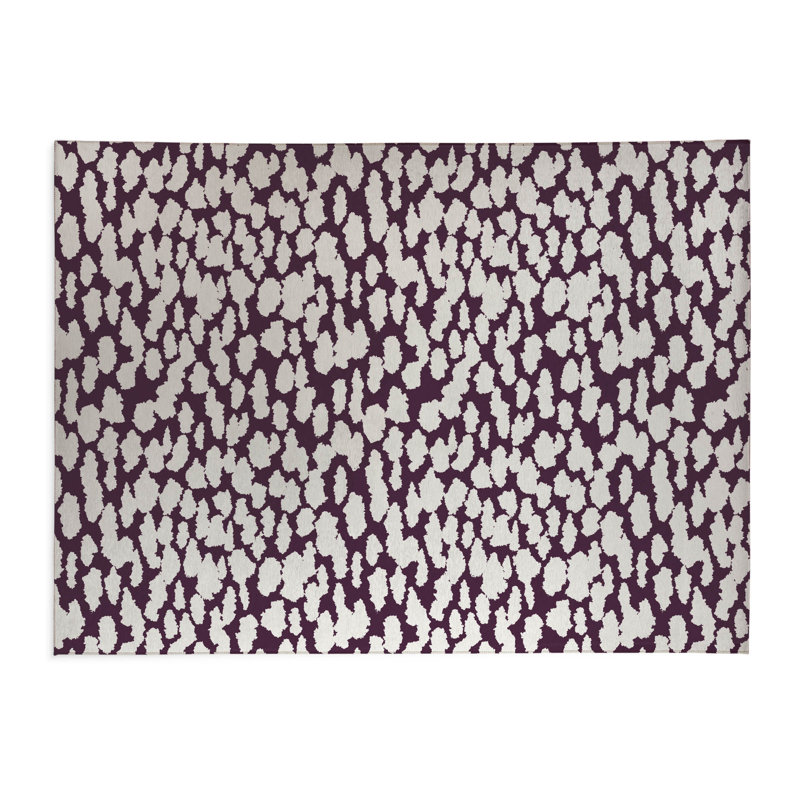 Tapis de cuisine à profil bas Animal Splat, Aubergine, Rectangle 5 pi x 7 pi