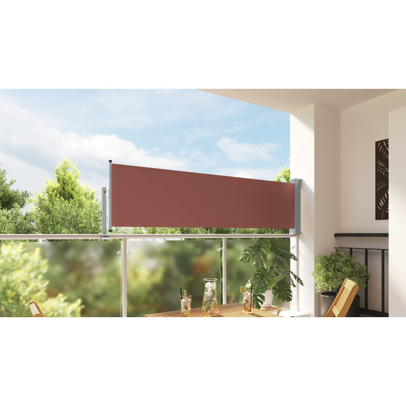 vidaXL Retractable Side Awning Anthracite 236.22 x 86.61 in Polyester, 86.61" x 236.22", Anthracite