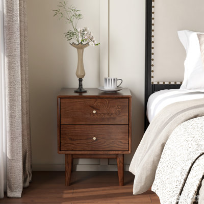 39.5cm W Solid Wood Bedside Table