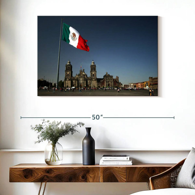 Drapeau mexicain Sirci à Zocalo, H 26 po x l 39 po