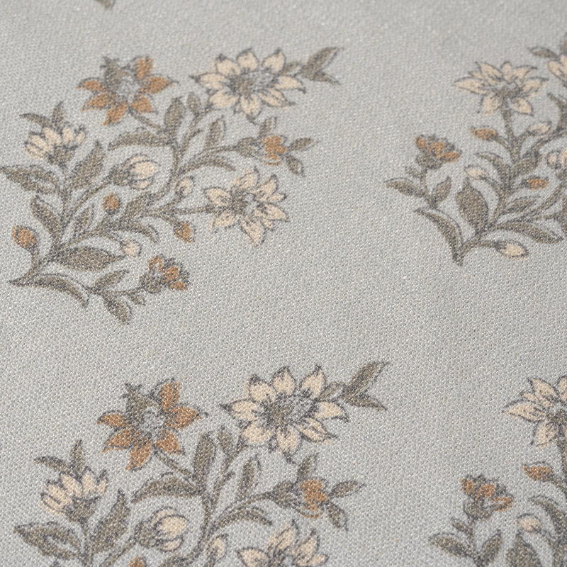 Coussin en polyester Weatherford, Floral minéral, Carré 20 po, Polyester
