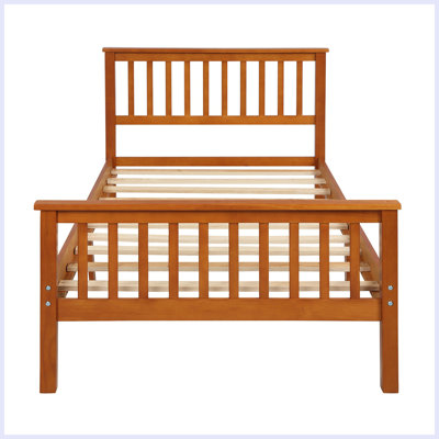 Khamira Solid Wood Slat Headboard Design Bed