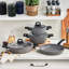Karaca Gris Biogranite 7-Piece Non-Stick Cookware Set, Grey