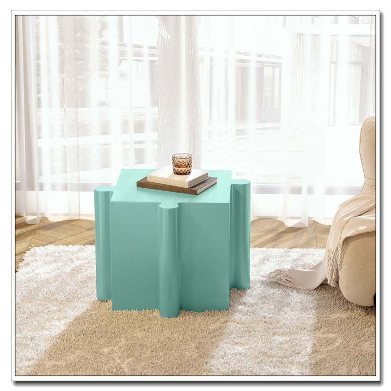 Table modulaire à rebord convexe MGO, tables d'appoint d'extérieur / d'intérieur, Vert clair