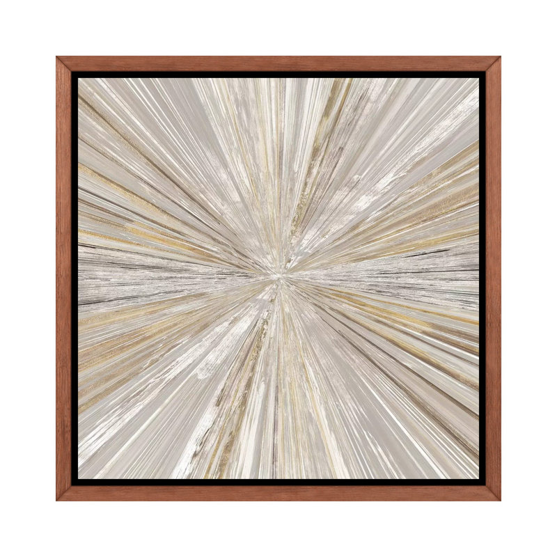 Shimmering Light II par Tom Reeves - impression d'art graphique, H 18 po x l 18 po, Reproduction avec cadre flottant, Brun
