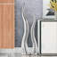 Roarke (ensemble de 2) grands vases modernes argentés ondulés