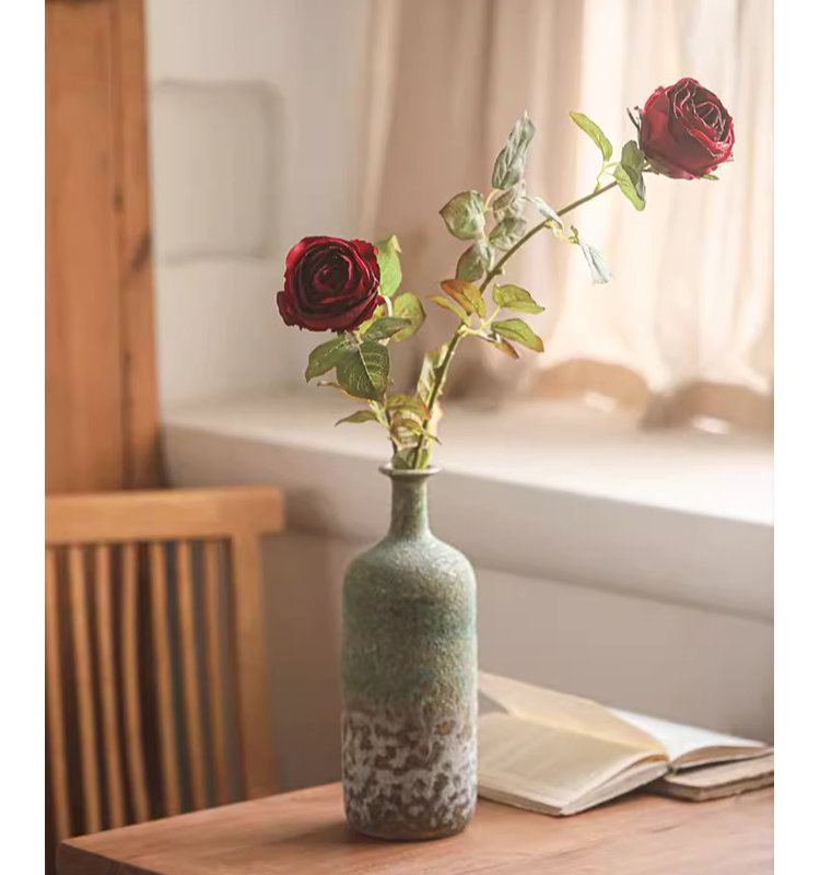 Artificial Single Rose Stem 28.7" Tall