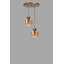 Lustre élégant miel et or, hauteur réglable, structure en métal, 5,9 po x 12,6 po | Plaque de base de 9,8 po x 1,2 po | 2 x douilles E27 de 40 W maximum (ampoule non incluse) | pour le salon et la salle à manger, design élégant-2016769034-2016769044-2016769046