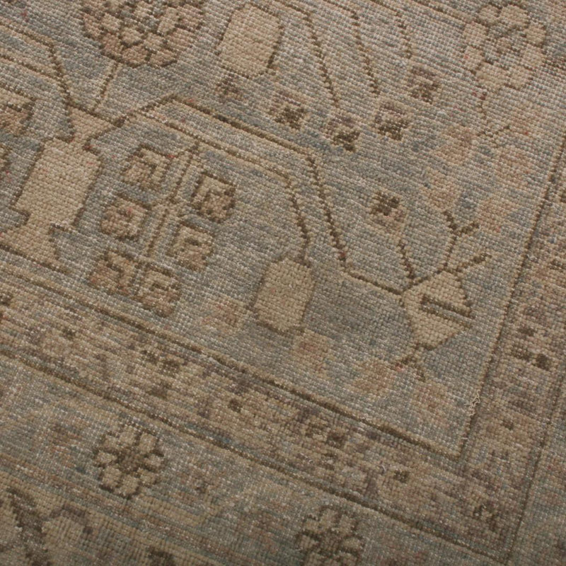 Distressed Homage Hand Knotted Wool Area Rug, Rectangle 13' x 18'