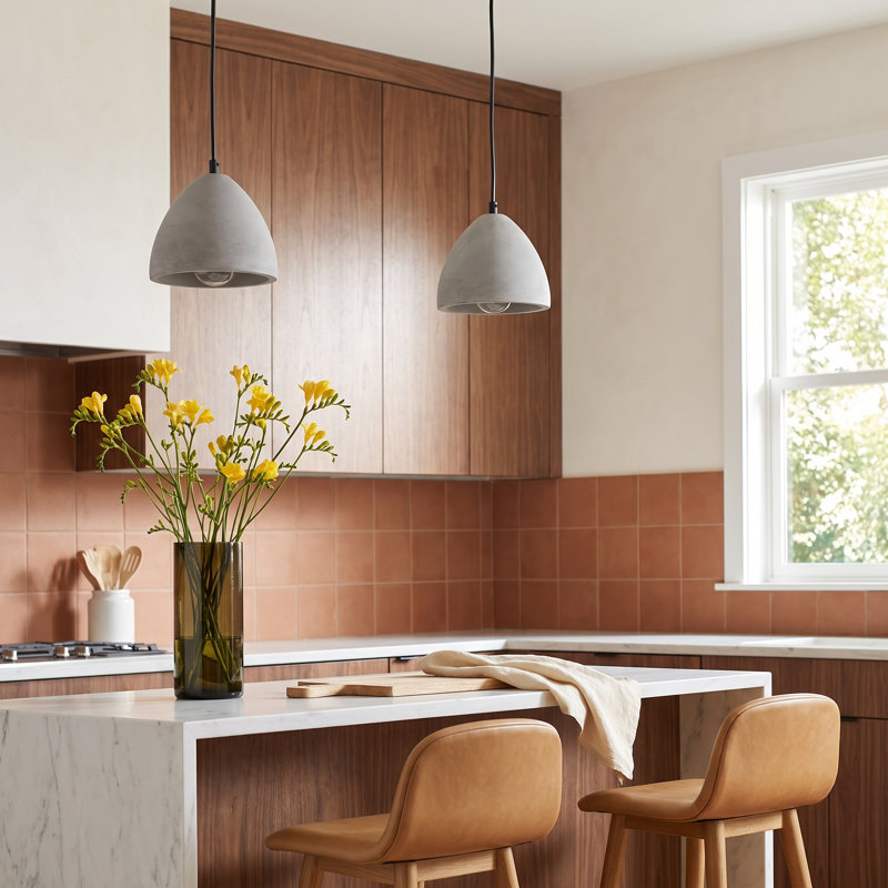 Zac 1 - Light Concrete Dome Pendant