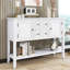 Console rétro avec rangement spacieux et quatre tiroirs-129268077
