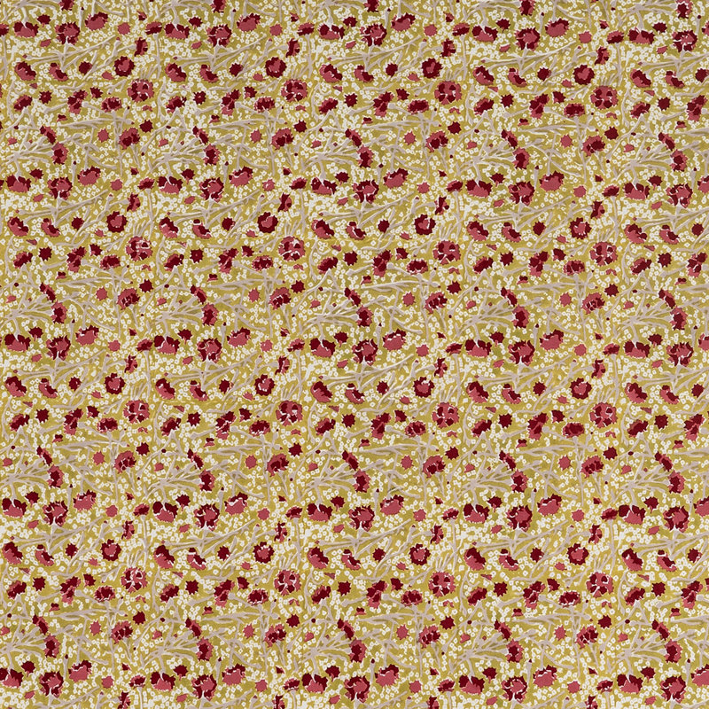 Meadows Handmade Floral Tablecloth, 71" Square, Red/Green