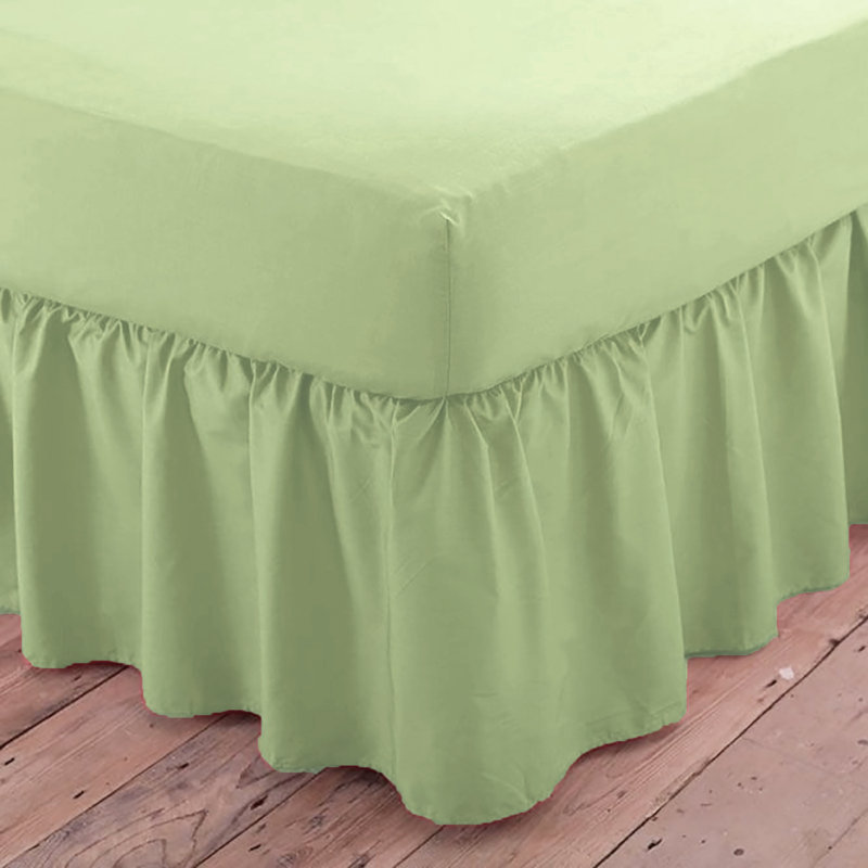 Izyan Percale Fitted Sheet, Small Single (2'6), Meadow Green