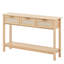 Console en rotin avec 3 tiroirs de rangement (y compris la table basse)