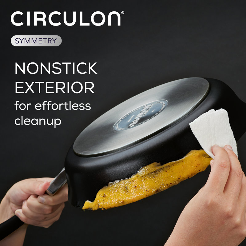Circulon Symmetry Hard Anodized Nonstick Induction Frying Pan / Skillet, 8.5 Inch, Black