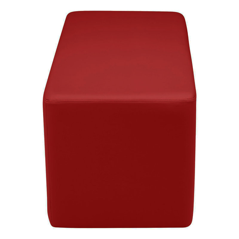 Pro Series Upholstered Rectangle Ottoman 18" Height, Crimson
