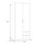 Remonia 2 Door Wardobe with clothes rail Sonoma Oak , 88cm W x 195cm H x 54cm D