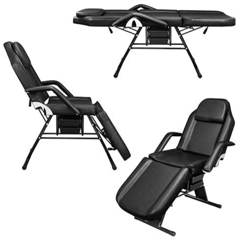 Lit de massage réglable 72 po avec 2 paniers de beauté