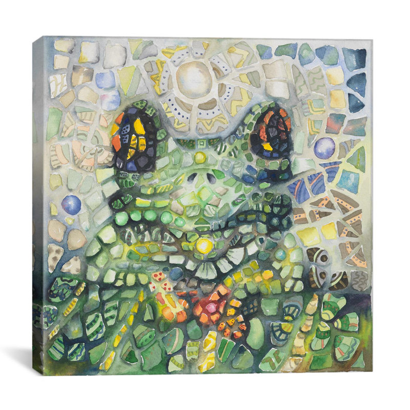 « froggy » par charlsie kelly, impression sur toile, H 18 po x l 18 po x P 0,75 po