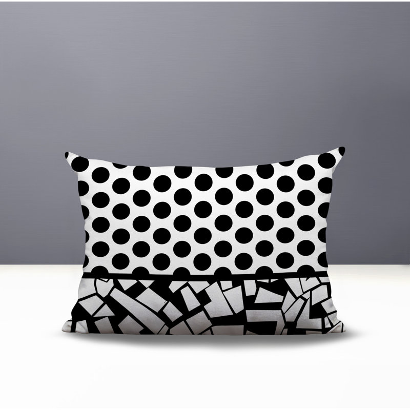Oreiller rectangulaire réversible intérieur / extérieur Miva, Rectangulaire H 14 po x l 20 po, Noir