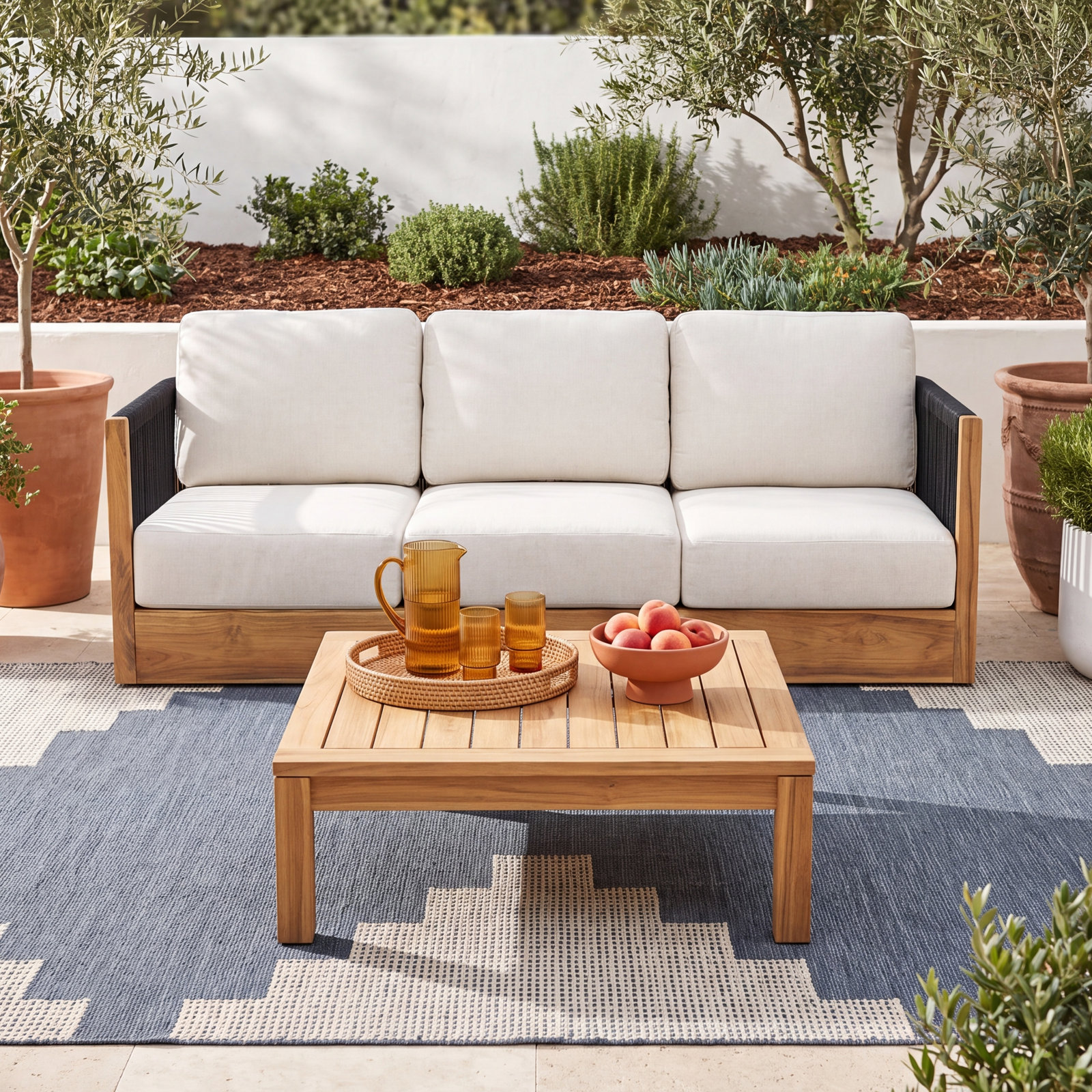 Aniston 82" Sunbrella® Patio Sofa, Black