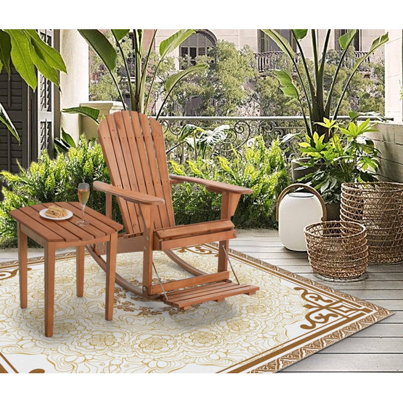 Artiana Outdoor Adirondack Chair, Walnut