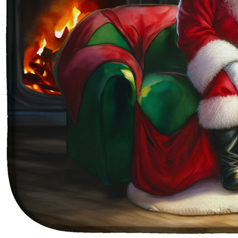Tapis de séchage Labrador Retriever and Santa Claus